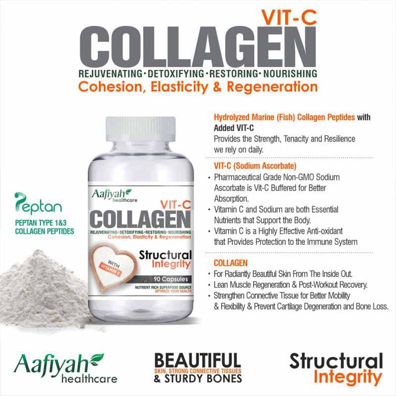 Aafiyah Healthcare Collagen Vit-C 90 Capsules