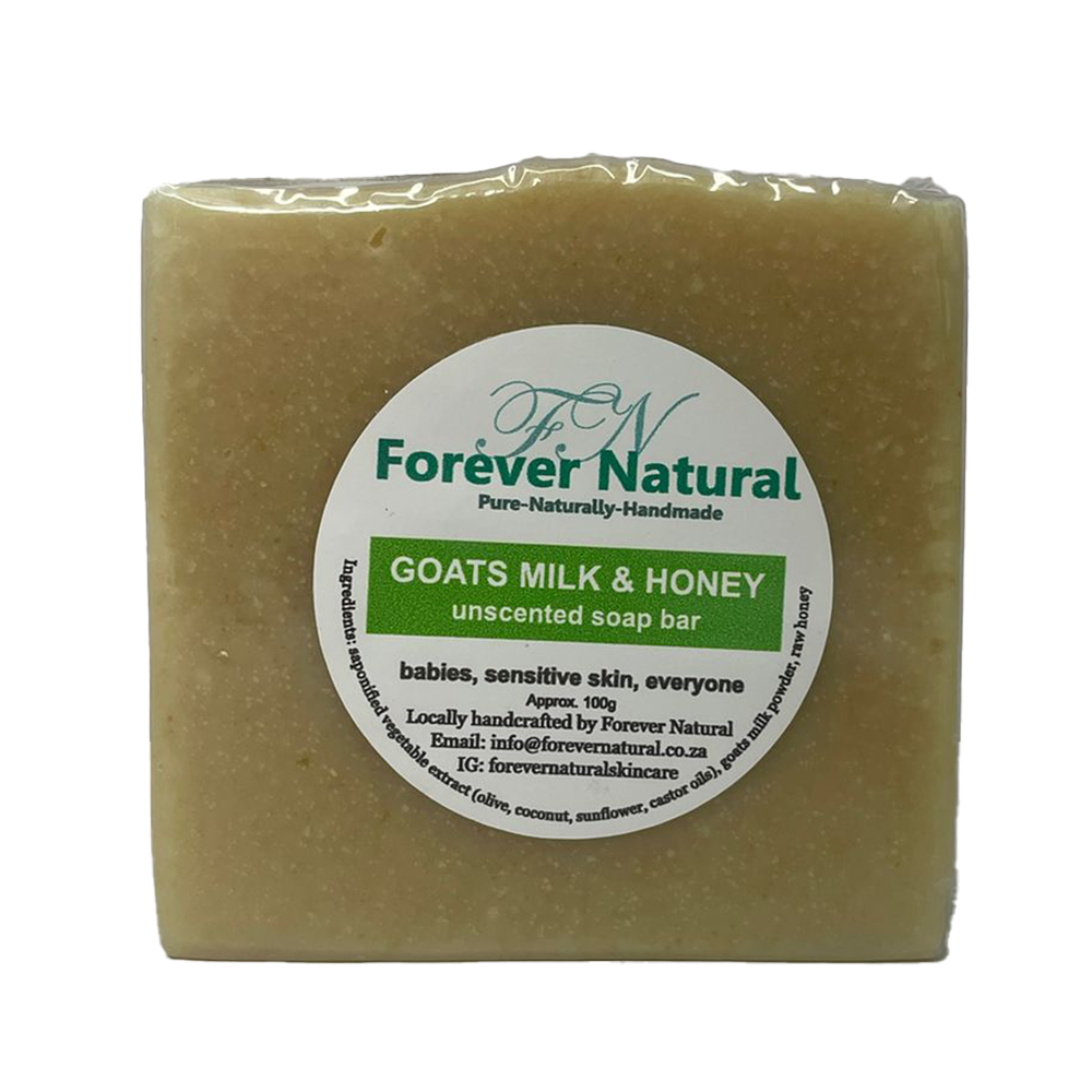 Forever Natural | Goats Milk and Honey Unscented Soap Bar 100g