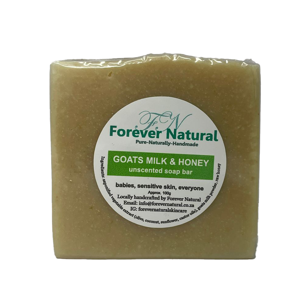 Forever Natural | Goats Milk and Honey Unscented Soap Bar 100g