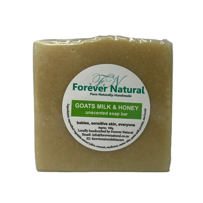 Forever Natural | Goats Milk and Honey Unscented Soap Bar 100g