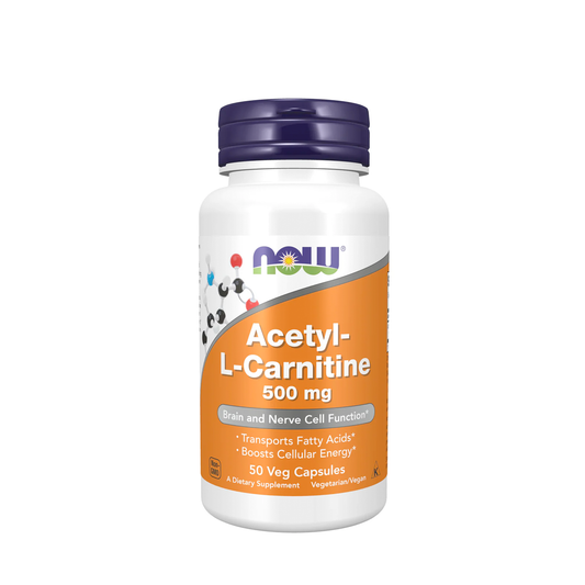 NOW Foods | Acetyl-L-Carnitine 500mg - 50 Veggie Capsules