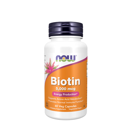 NOW Foods | Biotin 5000 mcg - 60 Veggie Capsules