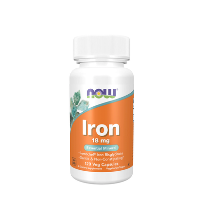 NOW Foods | Iron 18 mg - 120 Veg Capsules