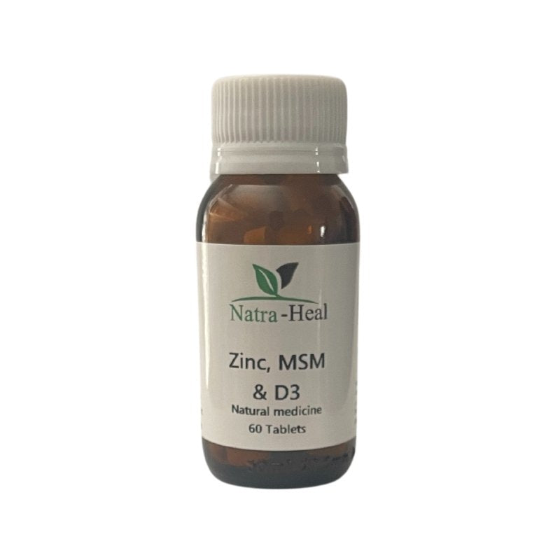 Natra-Heal Zinc + MSM and D3 60 Tablets