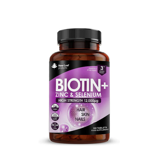 New Leaf | Biotin with Zinc & Selenium 180 Capsules 3 Month Supply