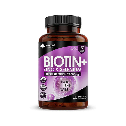 Enhance your beauty regimen with our Biotin Hair Growth Vitamins. Supports healthy hair, skin, teeth and nails. Supports immune system and thyroid functions.