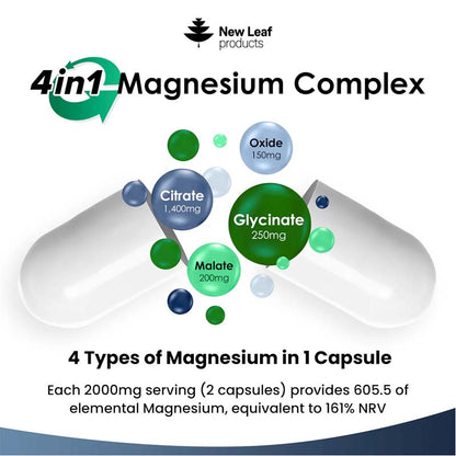 New Leaf Magnesium Complex 2000mg 120