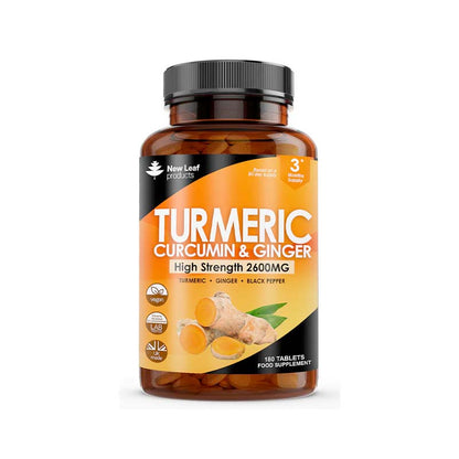 New Leaf Turmeric Curcumin & Ginger 180 Tablets