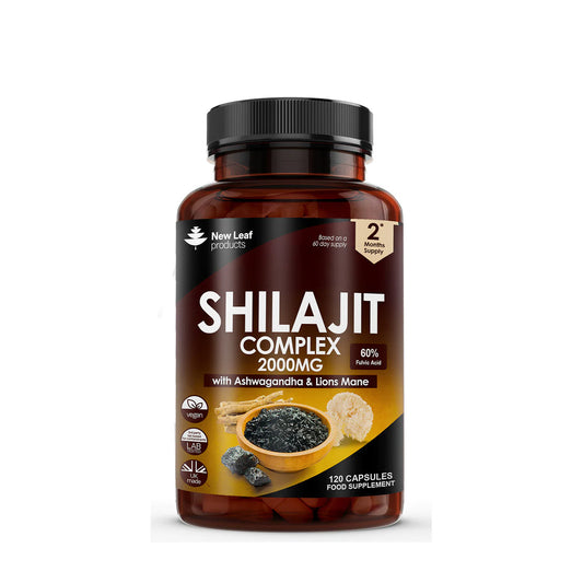 New Leaf | Shilajit Complex + Ashwagandha & Lions Mane 2 Months Supply