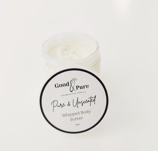 Good and Pure | Whipped Body Butter - Pure and Unscented 50ml